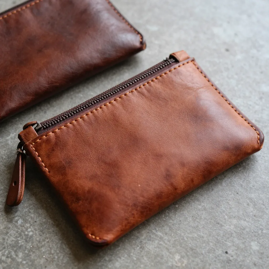 Finished leather accessories collection